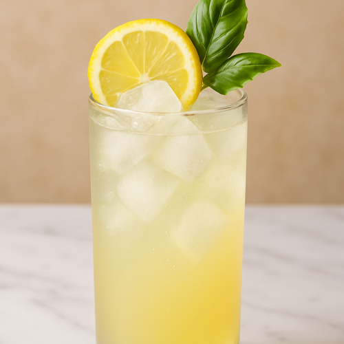 Lemon Basil Vodka Collins