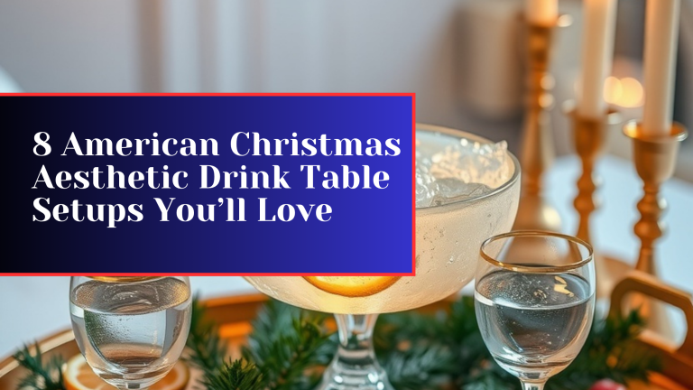 8 American Christmas Aesthetic Drink Table Setups You’ll Love
