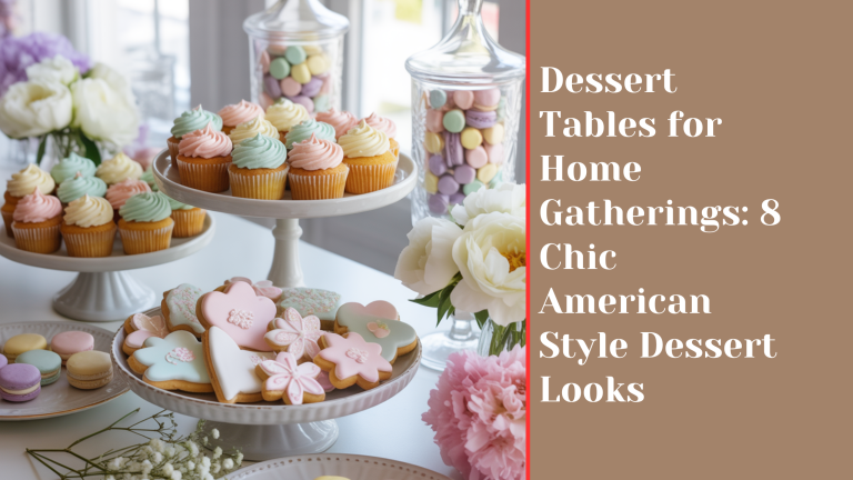 Dessert Tables for Home Gatherings: 8 Chic American Style Dessert Looks